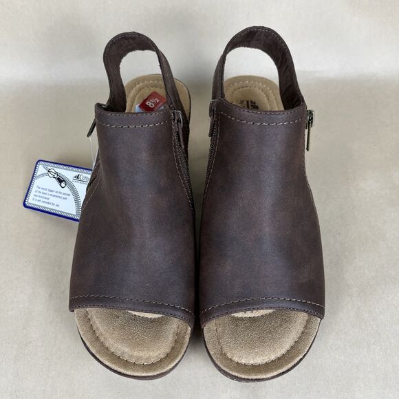 Cliffs by White Mountain Women’s Farrell Wedge Sandals 8.5M Side Zip C25369 - Picture 4 of 11